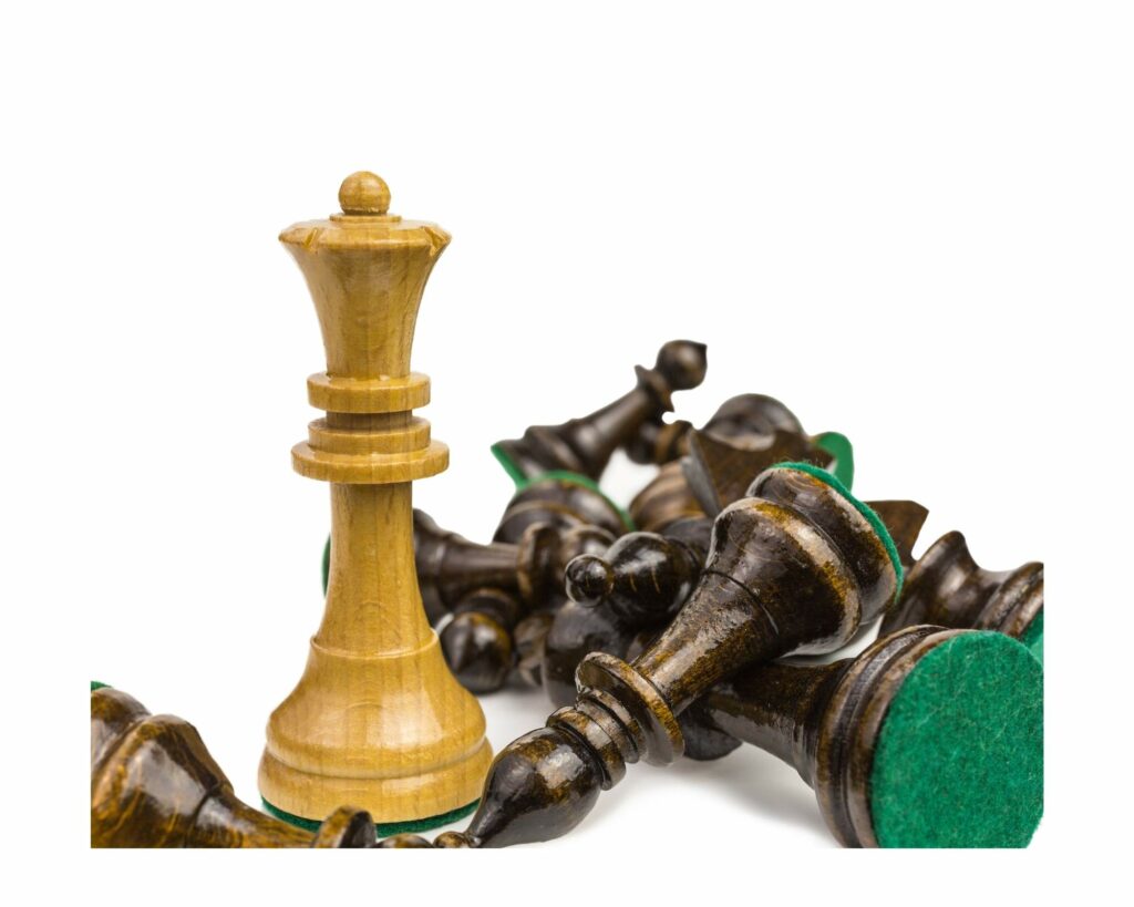 fallen chess pieces