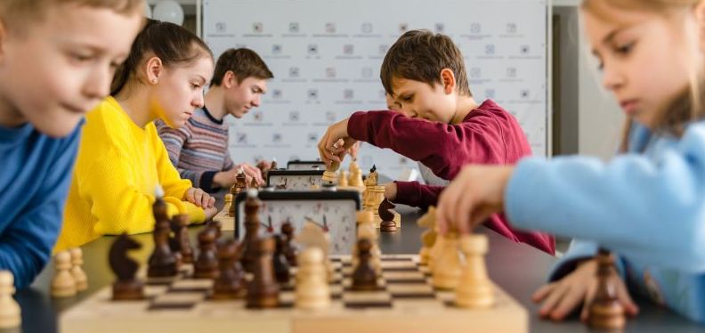 children in a chess competition