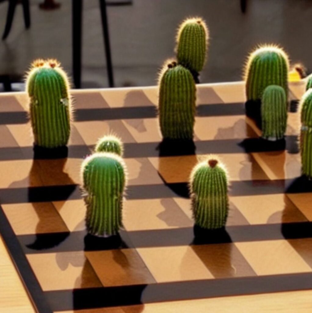 Cactus chess set 