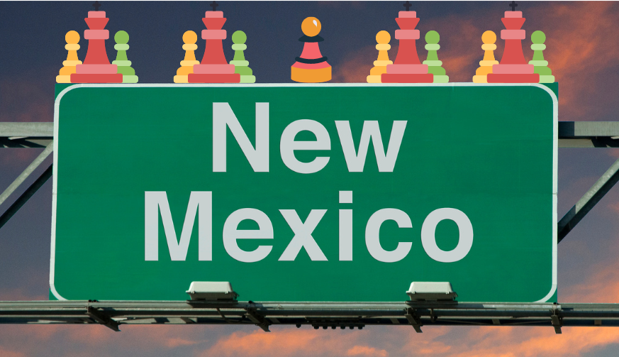 Chess in New Mexico Road sign