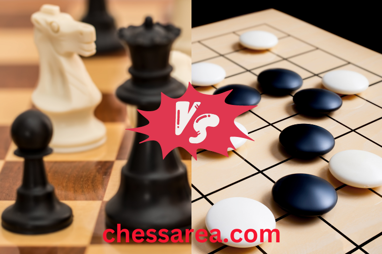 Chess vs Go board game image
