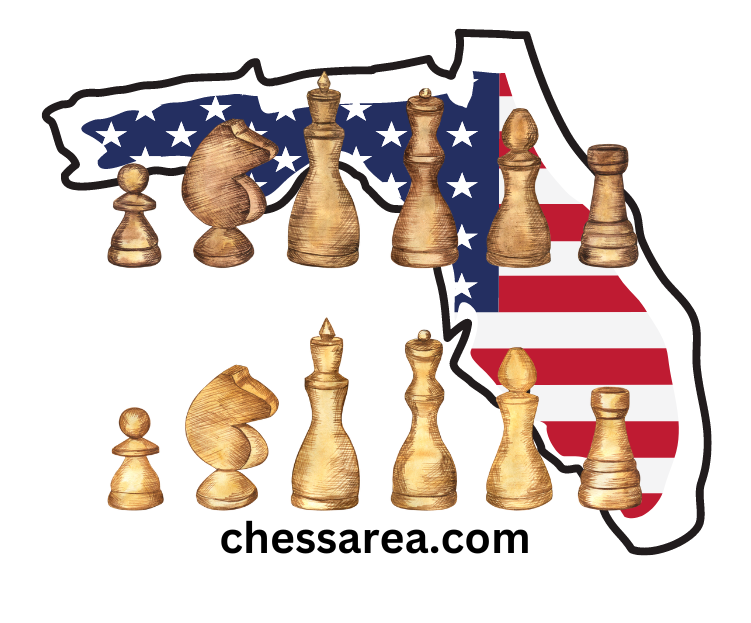 chess in Florida map with chess pieces