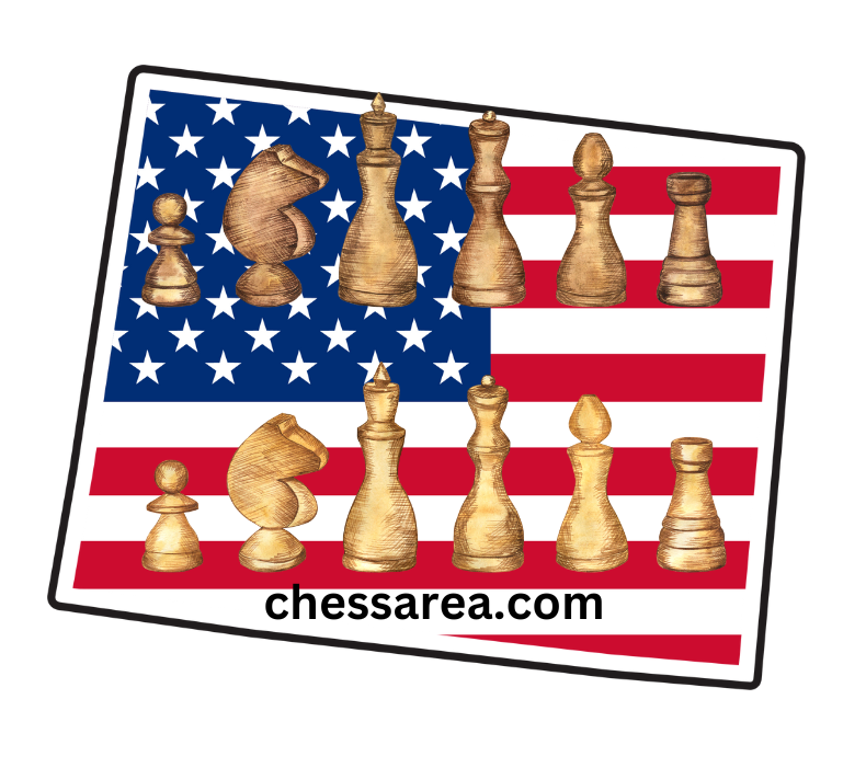 chess in Wyoming map and chess pieces