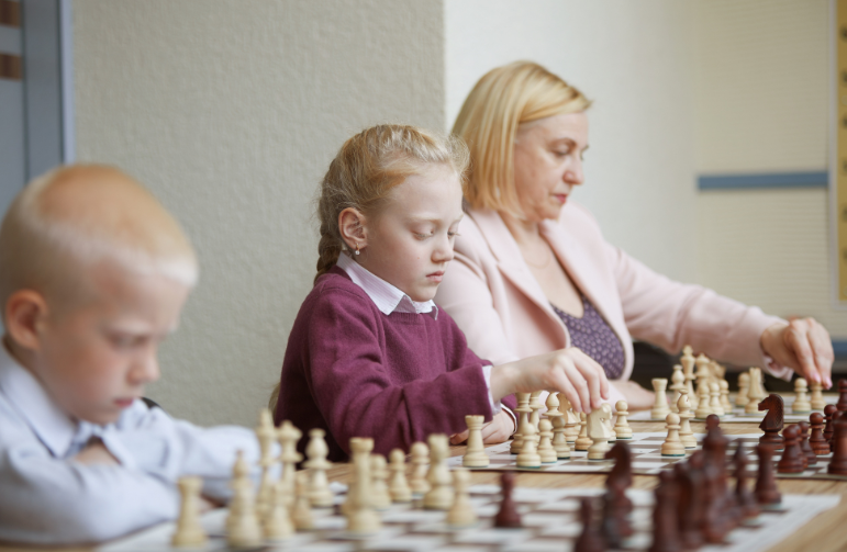 mixed age chess club photo